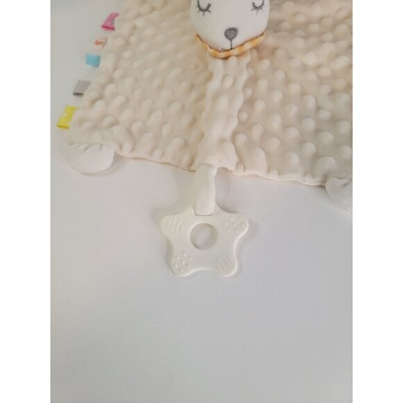 Appease BUNNY RABBIT LOVEY Security Blanket Teether Rattle Tag Soft Plush White - Picture 2 of 5